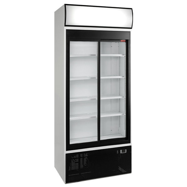 Drankenkoeling | 760L | Zwart/Wit | +2°C/+10°C | Statisch/Geventileerd | 0.67kW | Schuifdeuren |  Wielen | 890x740x1990(h)mm