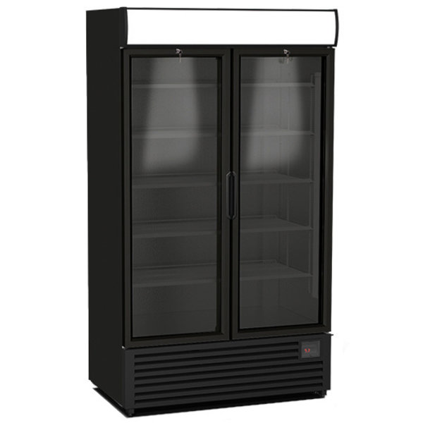 Koelkast | 1140L | Zwart | +1°C/+10°C | Geventileerd | 0.75kW | Klapdeuren | Wielen | 1200x740x2145(h)mm