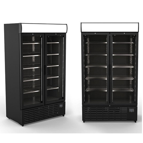 Koelkast | 1140L | Zwart | +1°C/+10°C | Geventileerd | 0.75kW | Klapdeuren | Wielen | 1200x740x2145(h)mm