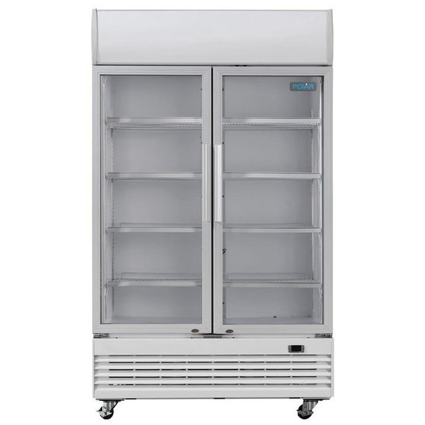 Koelkast | 950L | Wit | 0°C/+10°C | Geforceerd | 0.5kW | Klapdeuren | Wielen (Geremd) | 1200x730x2036(h)mm