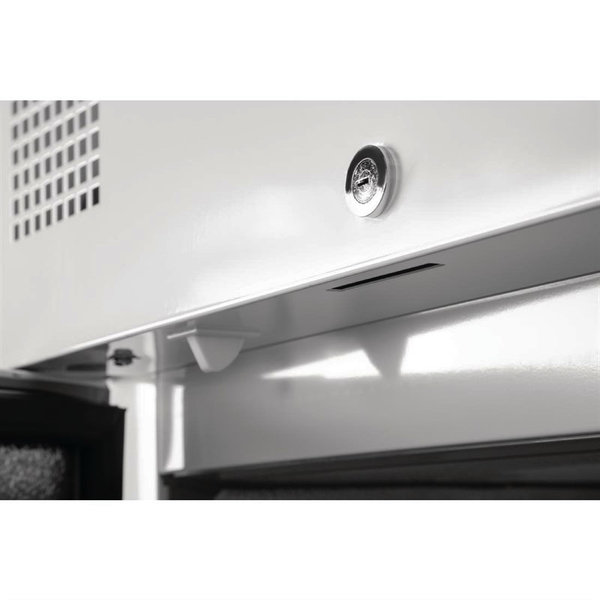 Koelkast | 1200L (2/1 GN) | RVS | +2°C/+8°C | Geventileerd | 0.6kW | Klapdeuren | Wielen (Geremd) | 1340x800x2010(h)mm