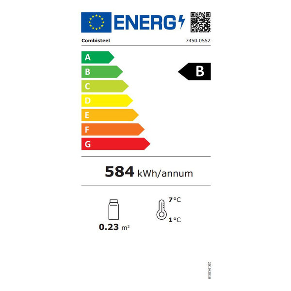 Koelkast | 153L | Wit | +2°C/+8°C | Statisch + Ventilator | 600x585x855(h)mm