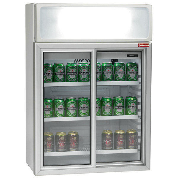 Koelkast | 100L | Wit | +2°C/+10°C | Geventileerd | 0.09kW | Schuifdeuren | 655x390x930x(h)mm