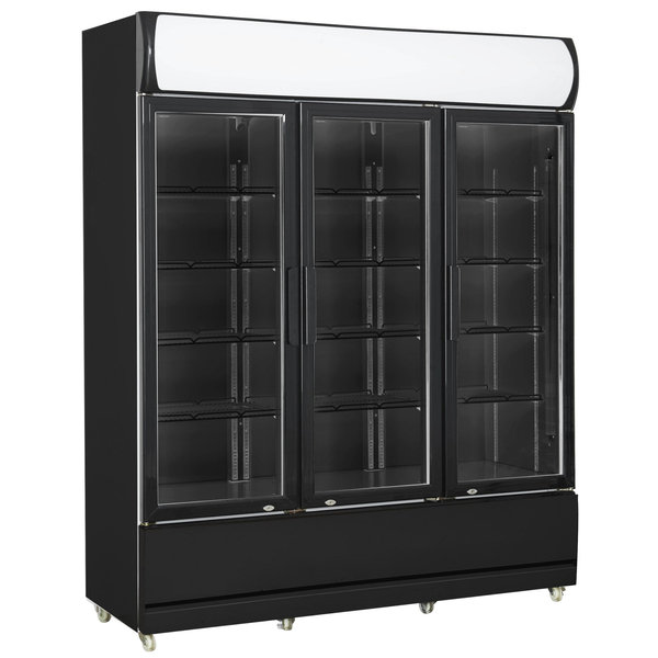 Koelkast | 1200L | Zwart | +1°C/+10°C | Geforceerd | Draaideuren | Wielen (Geremd) | 1600x610x1973(h)mm
