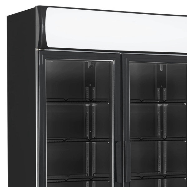 Koelkast | 1200L | Zwart | +1°C/+10°C | Geforceerd | Draaideuren | Wielen (Geremd) | 1600x610x1973(h)mm