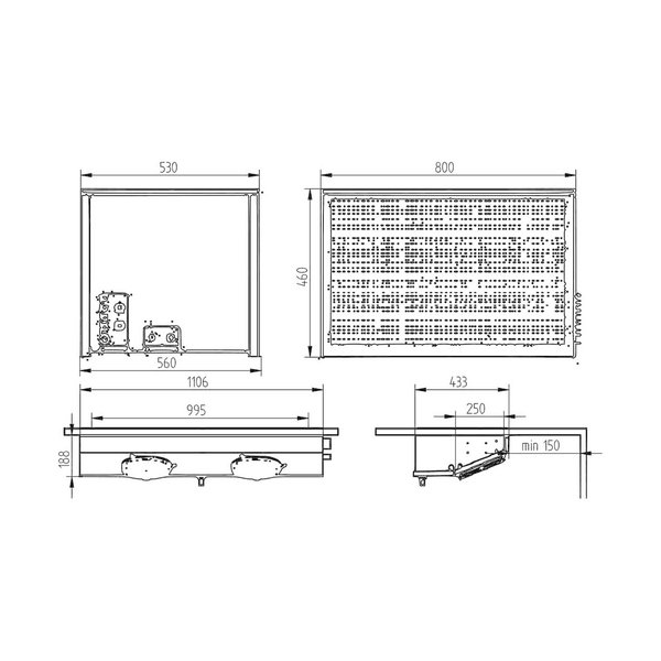 Vriessplitunit | 10.2m³ | -15°C/-25°C | 230V | 1.17kW