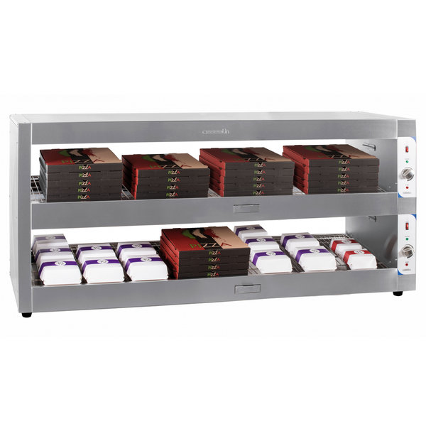 Warmhoudvitrine | RVS | Open | 2 Niveaus (Onafhankelijk Instelbaar) | +30°C/+70°C | 2.8kW | 1800x600x900(h)mm