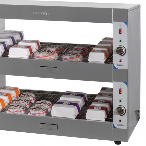 Warmhoudvitrine | RVS | Open | 2 Niveaus (Onafhankelijk Instelbaar) | +30°C/+70°C | 2kW | 1200x600x900(h)mm