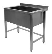 CombiSteel Spoeltafel | RVS | Grote Spoelbak | Achteropstand | 1400x700x850/950(h)mm