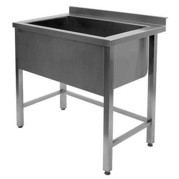Spoeltafel | RVS | Grote Spoelbak | Achteropstand | 1800x700x850/950(h)mm
