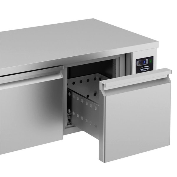 Koelwerkbank | Laag Model | 360L | 4 Laden (1/1 GN) | -2°C/+8°C | Geforceerd | 0.35kW | 2130x700x600(h)mm