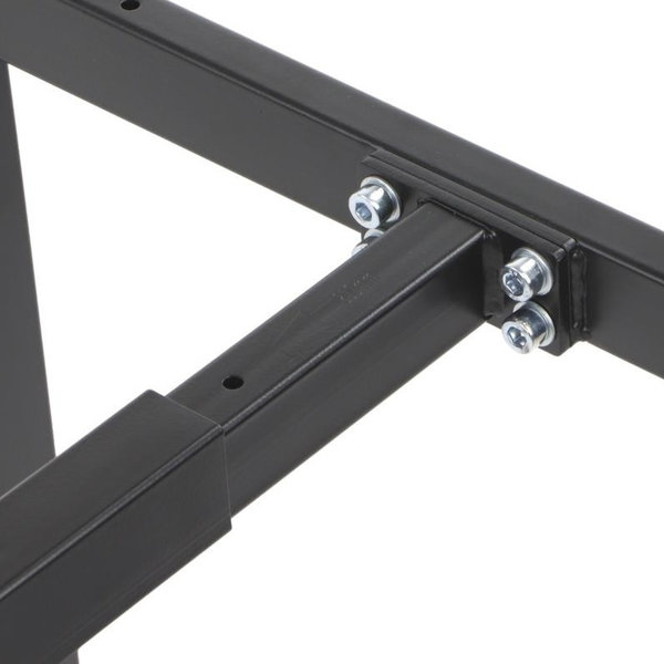 Tafelonderstel | QUADRA | Laag Model | Staal | Zwart | Breedte Verstelbaar (800-1300mm) | 800-1300x500x420(h)mm