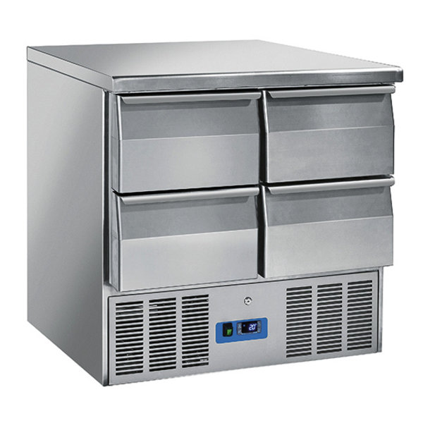 Koelwerkbank | 215L | 4 Laden (1/1 GN) | 0°C/+8°C | Geventileerd | 0.14kW | 900x700x880(h)mm
