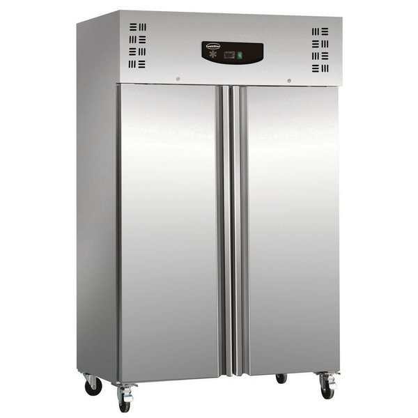 Vrieskast | 1200L (2/1 GN) | RVS | -10°C/-20°C | Statisch + Ventilator | Wielen (Geremd) | 1340x810x2010(h)mm