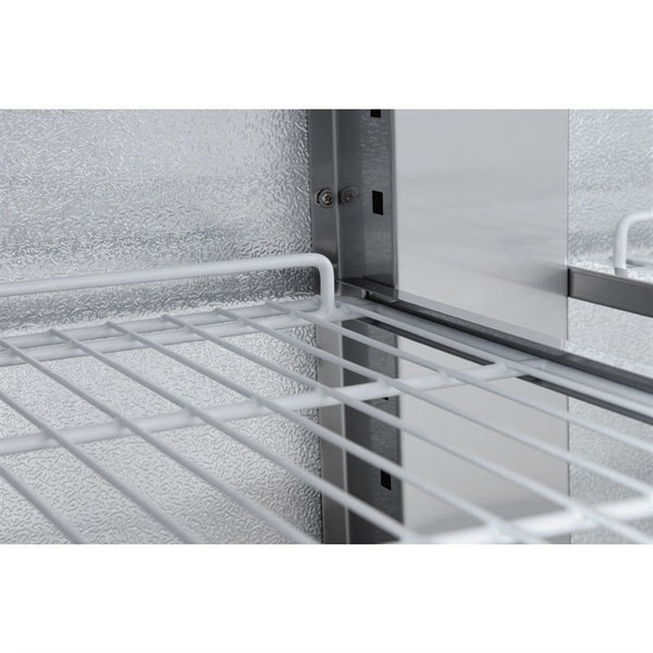 Vrieskast | 1200L (2/1 GN) | RVS | -10°C/-20°C | Geventileerd | 0.7kW | Dubbele Deuren | Wielen (Geremd) | 1340x800x2010(h)mm