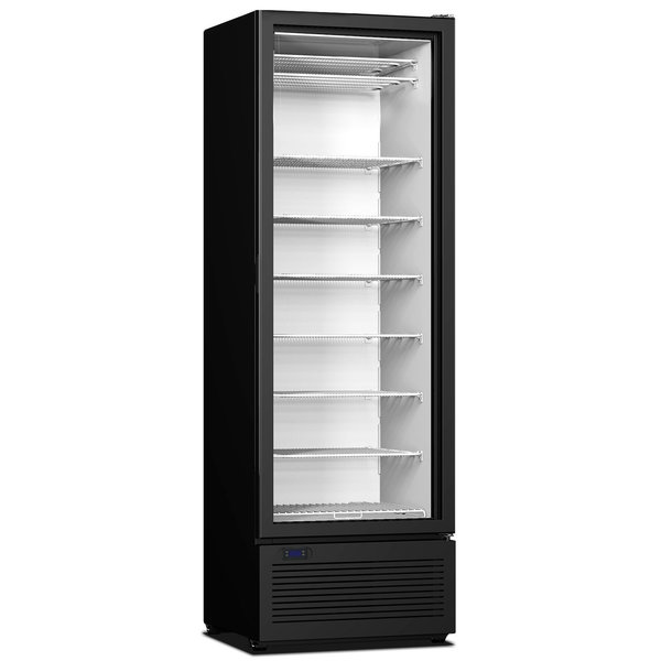 IJsvrieskast | 417L | Zwart | -18°C/-25°C | Statisch | 0.32kW | Wielen (Geremd) | 667x620x2018(h)mm