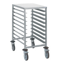 Tournus Regaalwagen | 9 Etages (EN600x400) + Bovenblad | RVS | 540x725x900(h)mm