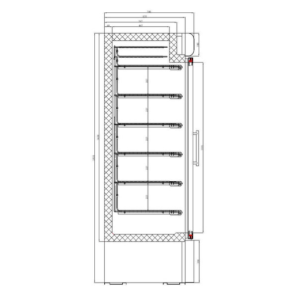 Vrieskast | 578L | Wit | -18°C/-24°C | Statisch | 0.34kW | 680x700x1990(h)mm