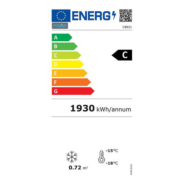Vrieskast | 365L | Wit | -10°C/-20°C | Statisch + Ventilator | Wielen | 600x620x1855(h)mm
