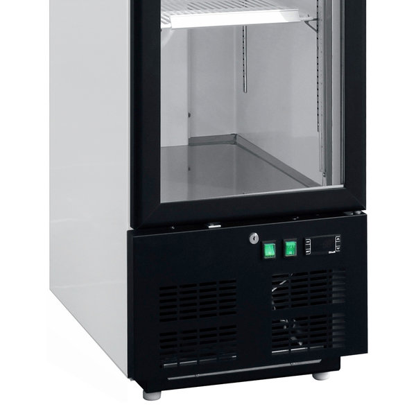 Vrieskast | Laag Smal Model | 256L | Zwart/Wit | -18°C/-24°C | Geforceerd | 0.6kW | 484x700x1578(h)mm