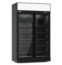 CombiSteel Vrieskast | 1000L | Zwart | -18°C/-22°C | Geforceerd | 1.23kW | Wielen (Geremd) | 1235x710x2092(h)mm 