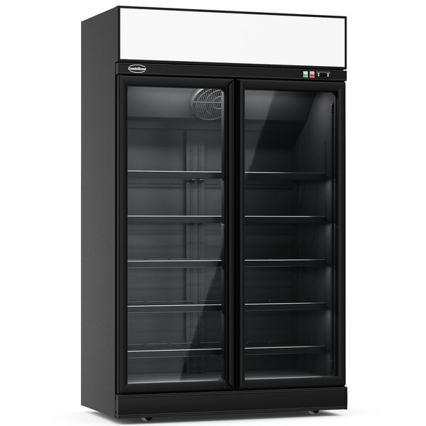 Vrieskast | 1000L | Zwart | -18°C/-22°C | Geforceerd | 1.23kW | Wielen (Geremd) | 1235x710x2092(h)mm