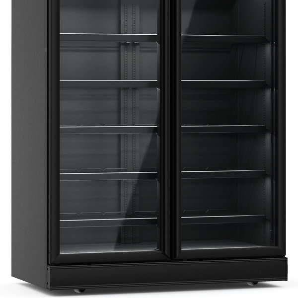 Vrieskast | 1000L | Zwart | -18°C/-22°C | Geforceerd | 1.23kW | Wielen (Geremd) | 1235x710x2092(h)mm