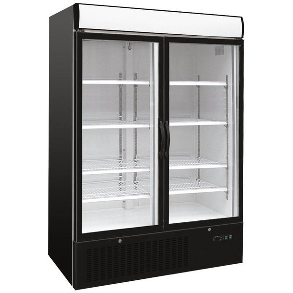 Vrieskast | 1100L | Zwart | -18°C/-24°C | Geforceerd | 1.03kW | Wielen (Geremd) | 1370x700x1990(h)mm