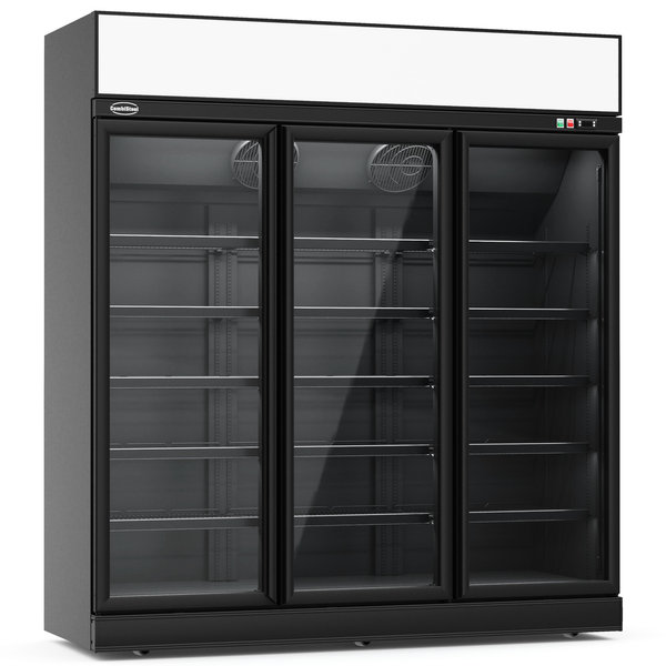 Vrieskast | 1530L | Zwart | -18°C/-22°C | Geforceerd | Draaideuren | Wielen (Geremd) | 1880x710x2092(h)mm