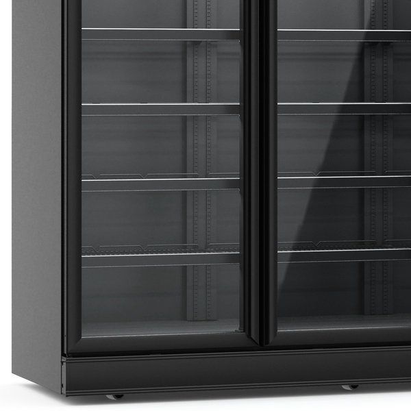 Vrieskast | 1530L | Zwart | -18°C/-22°C | Geforceerd | Draaideuren | Wielen (Geremd) | 1880x710x2092(h)mm