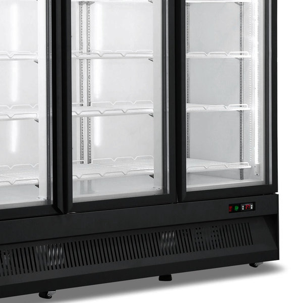 Vrieskast | 1530L | Zwart |  -18°C/-22°C | Geforceerd | Wielen (Geremd) | 1880x710x1997(h)mm