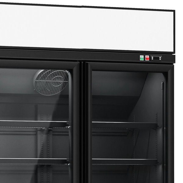 Vrieskast | 2060L | Zwart | -18°C/-22°C | Geforceerd | Draaideuren | Wielen (Geremd) | 2508x710x2092(h)mm
