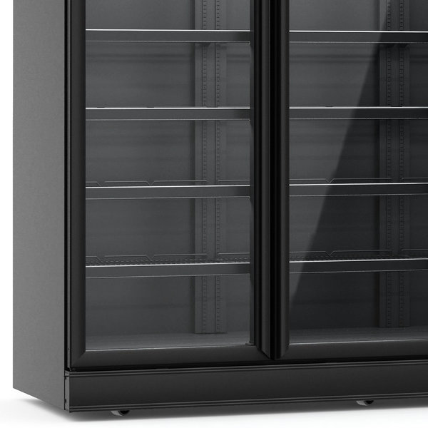 Vrieskast | 2060L | Zwart | -18°C/-22°C | Geforceerd | Draaideuren | Wielen (Geremd) | 2508x710x2092(h)mm