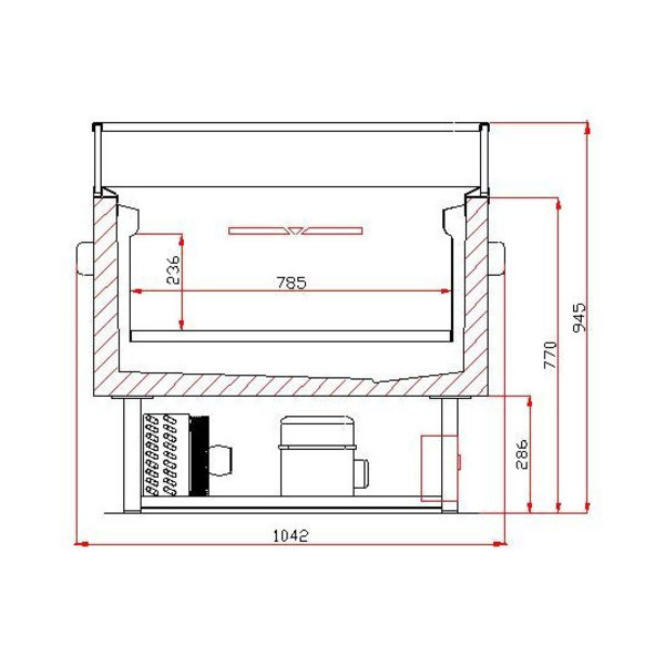Koel-/Vrieseiland | Zwart/Grijs | -15°C/-18°C & +2°C/+6°C | Geforceerd | 1.2kW | 1530x995x950(h)mm