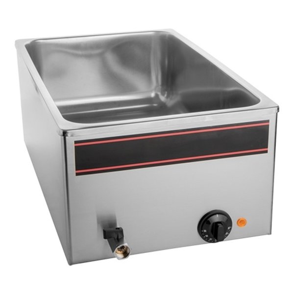 Bain marie GN1/1x1-150mm | 1kW | Met aftapkraan | 340x540x230(h)mm