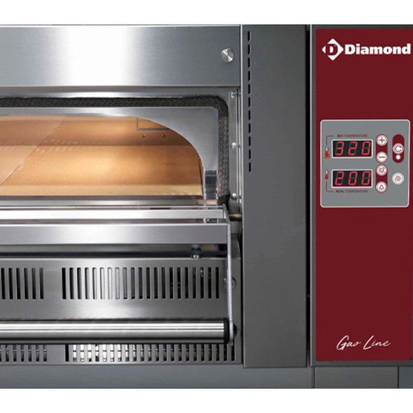 Pizzaoven | Gas | 6x Ø350mm | 18.5kW | Stapelbaar | 1230x1480x760(h)mm