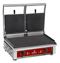 Diamond Panini-/Contactgrill | Dubbel | 530x240mm (Glad/Geribd) | 4kW | 600x385x220(h)mm