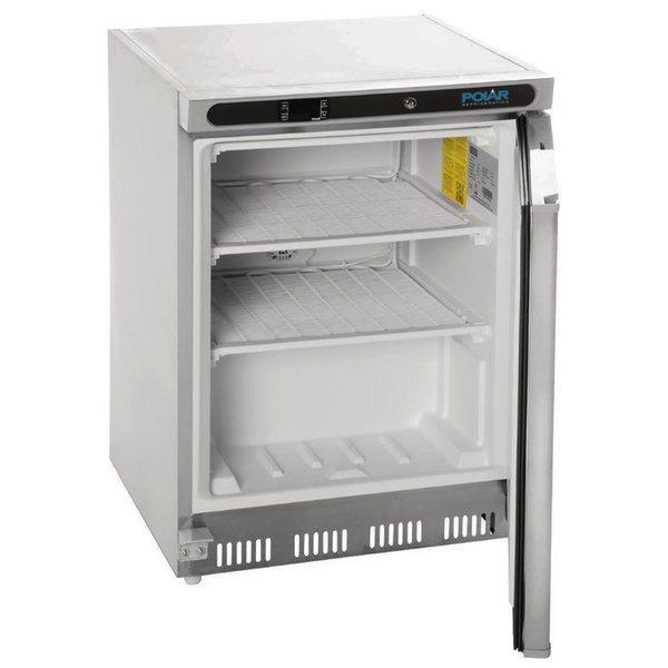 Vrieskast | Energiezuinig | 140L | RVS | -10°C/-25°C | Statisch | 0.15kW | Wielen | 600x600x850(h)mm