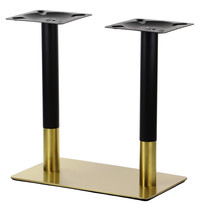 Luxus Tafelonderstel | PLAMO | RVS | Zwart/Goudkleurig | 700x400x725(h)mm 