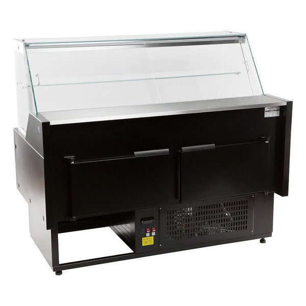 Koeltoonbank | OSCAR | +1°C/+10°C | Statisch | 0.84kW | Kantelruit | Gekoelde Reserve | 2584x815x1280(h)mm