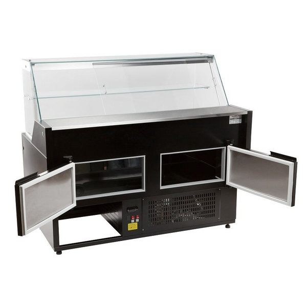 Koeltoonbank | OSCAR | +1°C/+10°C | Statisch | 0.84kW | Kantelruit | Gekoelde Reserve | 2584x815x1280(h)mm