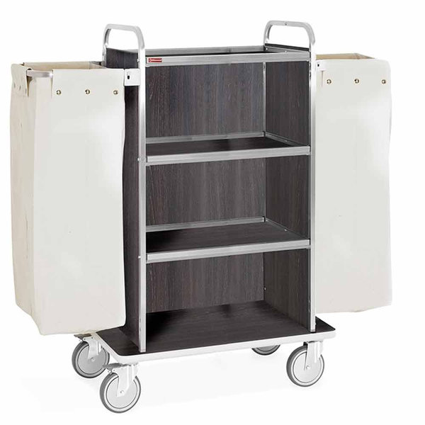 Inox Wagen | Voor Wasgoed | 4 Niveaus | 2 Zakken | 1070x520x1340(h)mm
