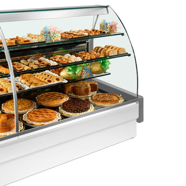 Gebak-Koeltoonbank | VERONA | +4°C/+6°C | Statisch | 0.76kW | Kantelruit | Ladensysteem | 2900x980x1237(h)mm
