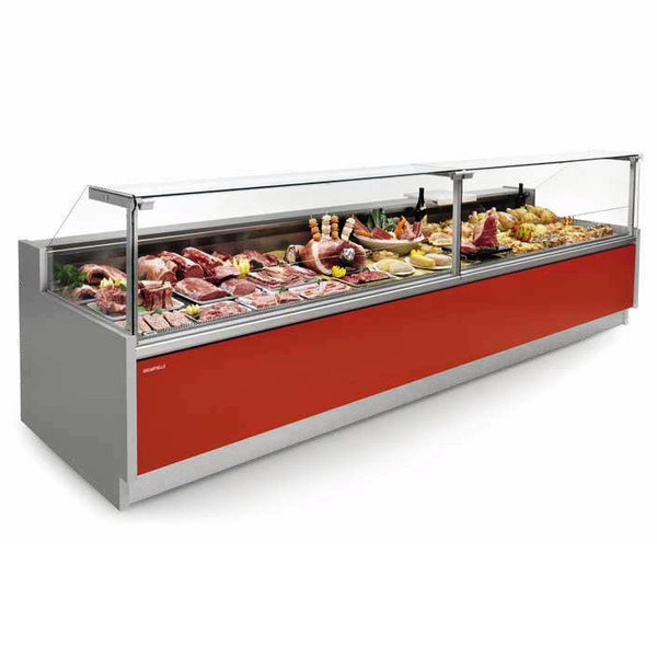 Koeltoonbank | ZARA2 | 0°C/+2°C | Geforceerd | 0.36kW | Kantelruit | Gekoelde Reserve | Koppelbaar | 1017x1130x1230(h)mm