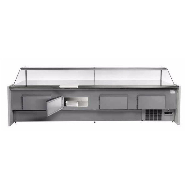 Koeltoonbank | ZARA2 | 0°C/+2°C | Geforceerd | 0.36kW | Kantelruit | Gekoelde Reserve | Koppelbaar | 1017x1130x1230(h)mm