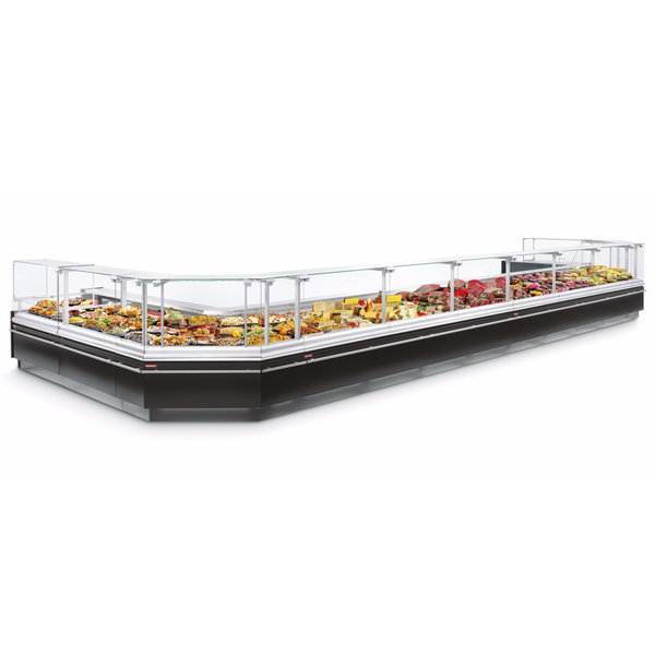 Koeltoonbank (Open Hoek 90°) | MAJOR2 | 0°C/+2°C | Geforceerd | 0.49kW | Kantelruit | Koppelbaar | 1410x1185x1310(h)mm