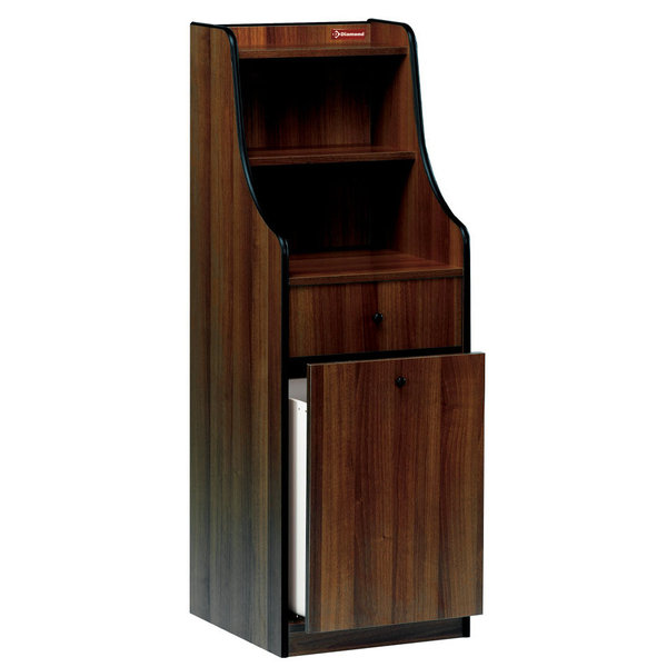Dienstmeubel | Gemelamineerd Hout (Wengé) | 2 Laden + 2 Planken | 480x480x1450(h)mm