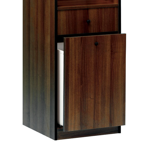 Dienstmeubel | Gemelamineerd Hout (Wengé) | 2 Laden + 2 Planken | 480x480x1450(h)mm