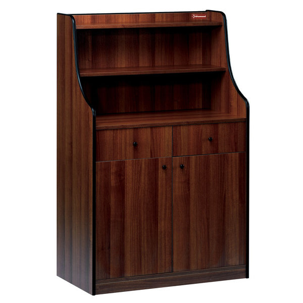 Dienstmeubel | Gemelamineerd Hout (Wengé) | 2 Laden + 2 Deuren + 2 Planken | 940x480x1450(h)mm