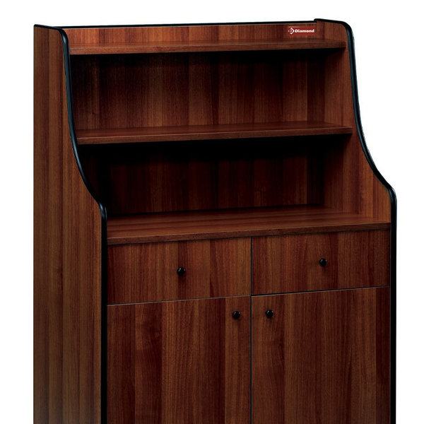 Dienstmeubel | Gemelamineerd Hout (Wengé) | 2 Laden + 2 Deuren + 2 Planken | 940x480x1450(h)mm